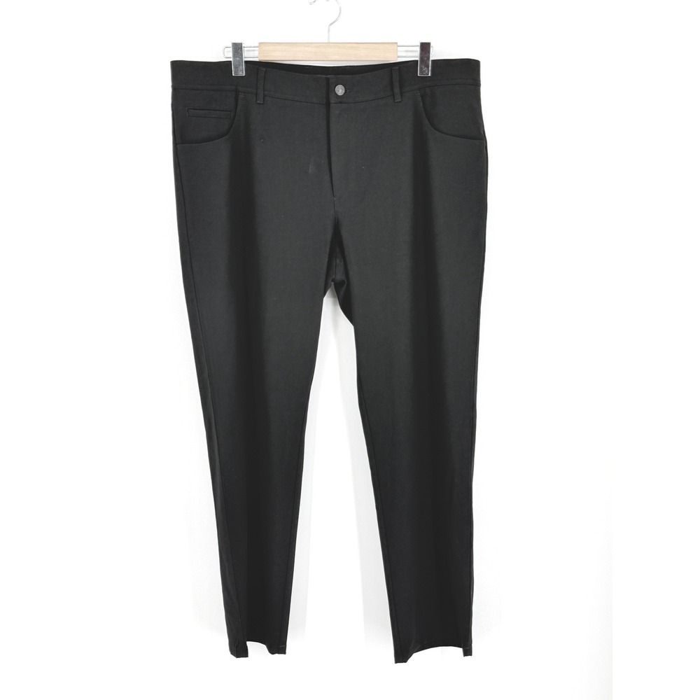 Alberto‎ Stone Ceramica Mens Modern Fit Black Pants Trousers 40x32 Office Event